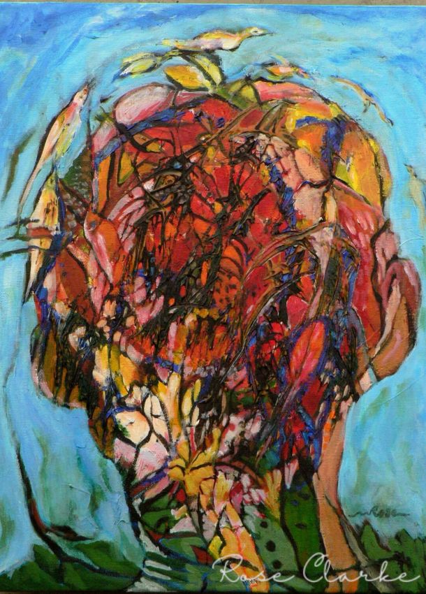 Africa - blissed on birdsong painting