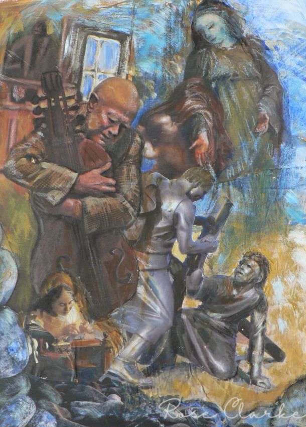 What matters painting stand up bass